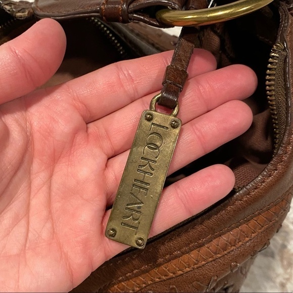 Lockheart Hobo Brown Leather Bag Purse - Picture 8 of 14